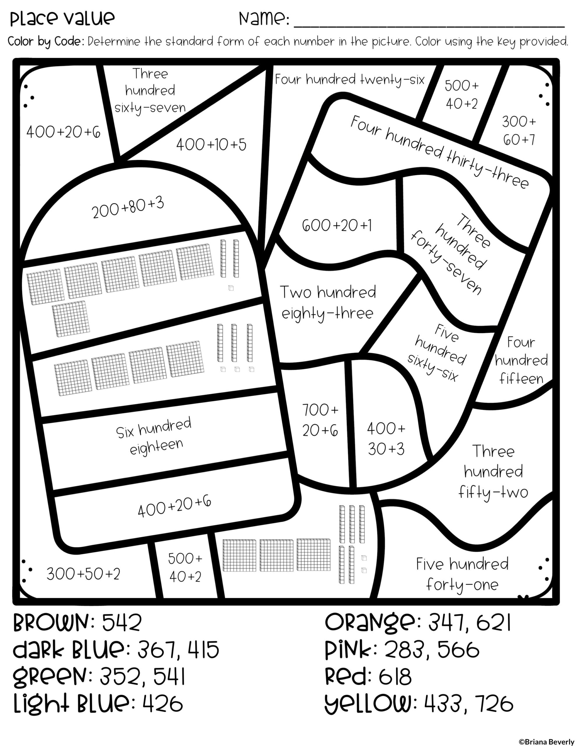 Color By Number Summer Place Value Worksheets Teaching With Briana Beverly Worksheets Library Color By Number Summer Place Value Worksheets Teaching With Briana Beverly Worksheets Library