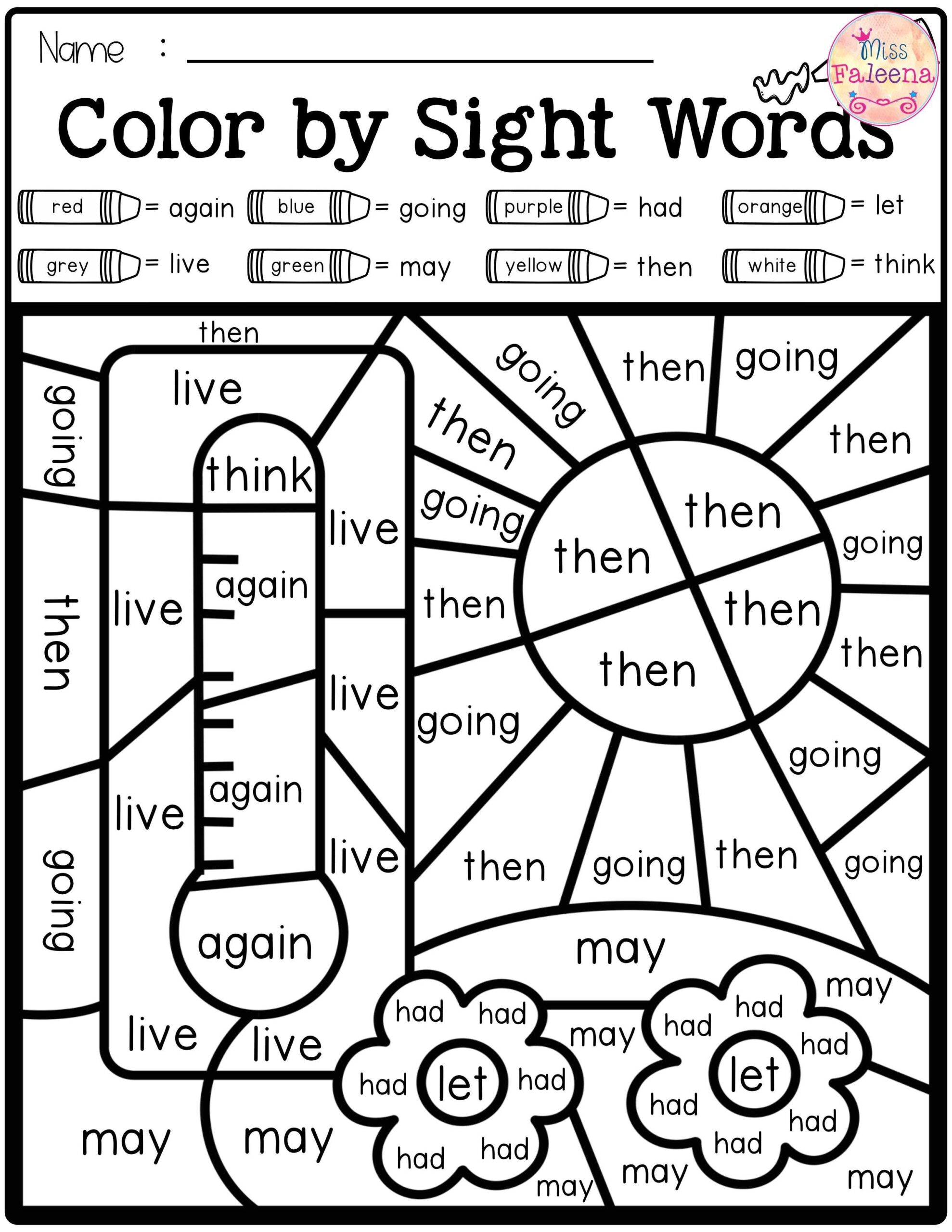 Color Word Worksheet For Kids Fun Learning Activities Color Word Worksheet For Kids Fun Learning Activities