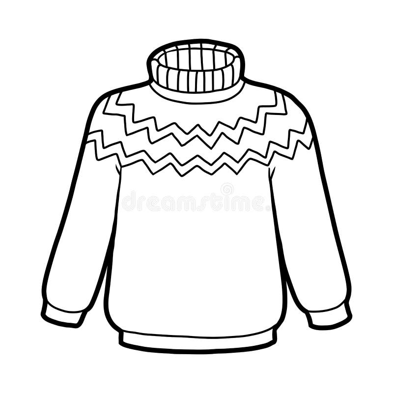 Coloring Book Sweater Stock Vector Illustration Of Coloring