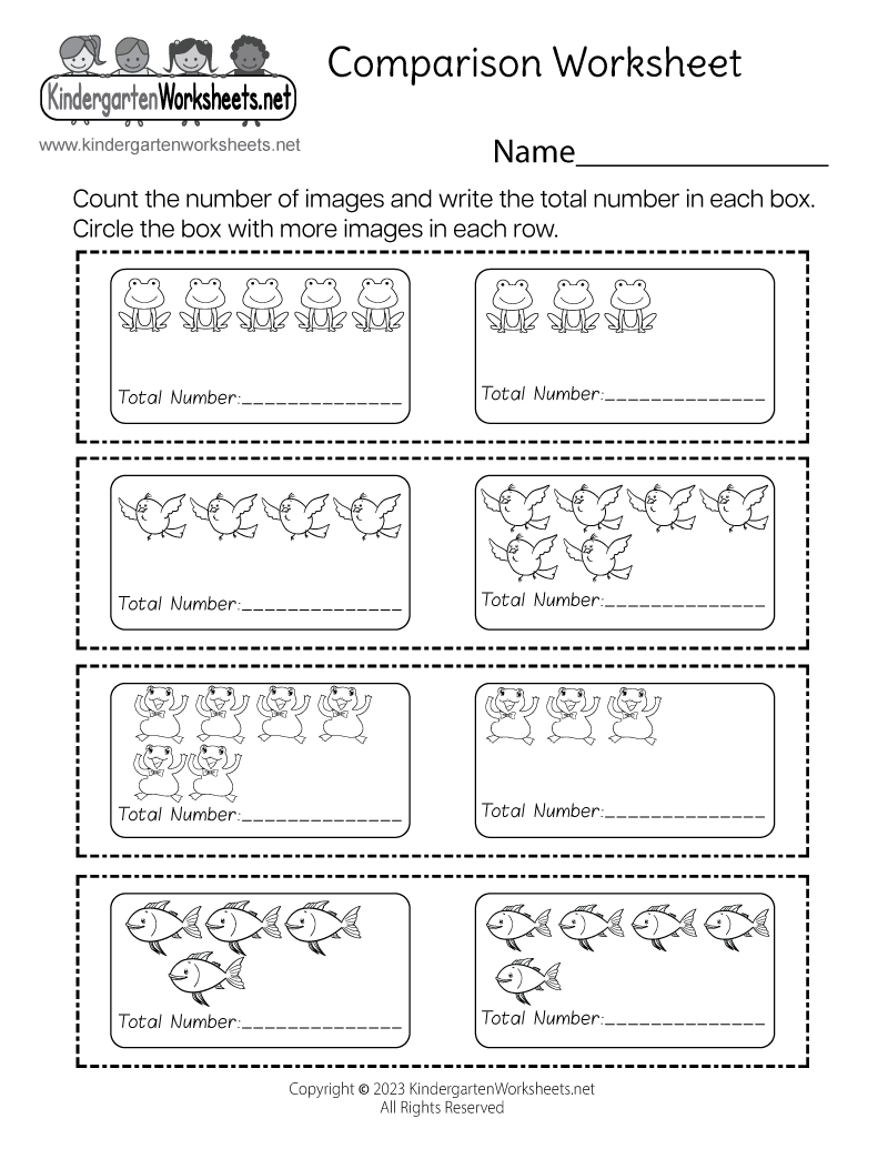 Comparison Worksheet Free Printable Digital U0026 PDF Comparison Worksheet Free Printable Digital U0026 PDF