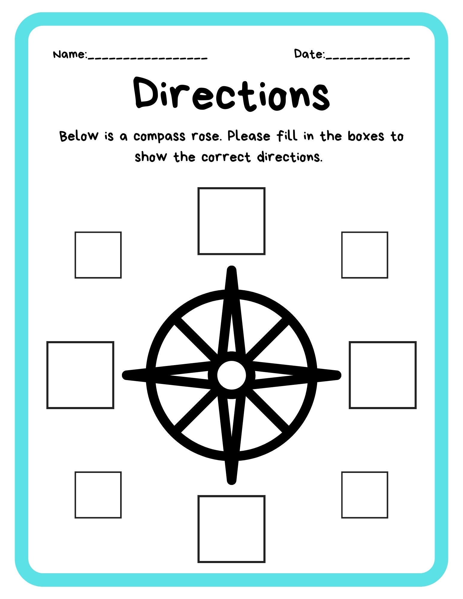 Compass Worksheet
