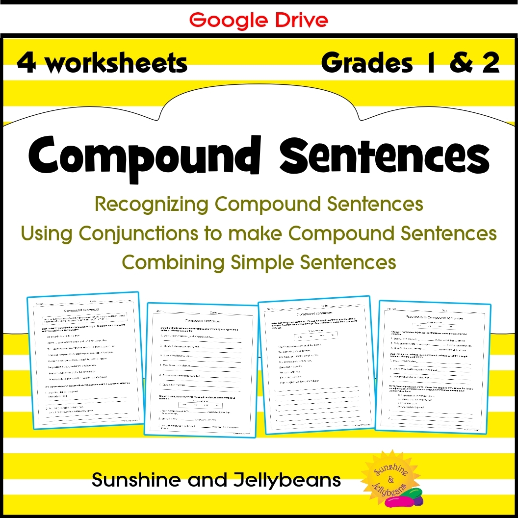 Compound Sentences And Conjunctions 4 Worksheets Grades 1 2 CCSS Google Drive Format Made By Teachers Compound Sentences And Conjunctions 4 Worksheets Grades 1 2 CCSS Google Drive Format Made By Teachers