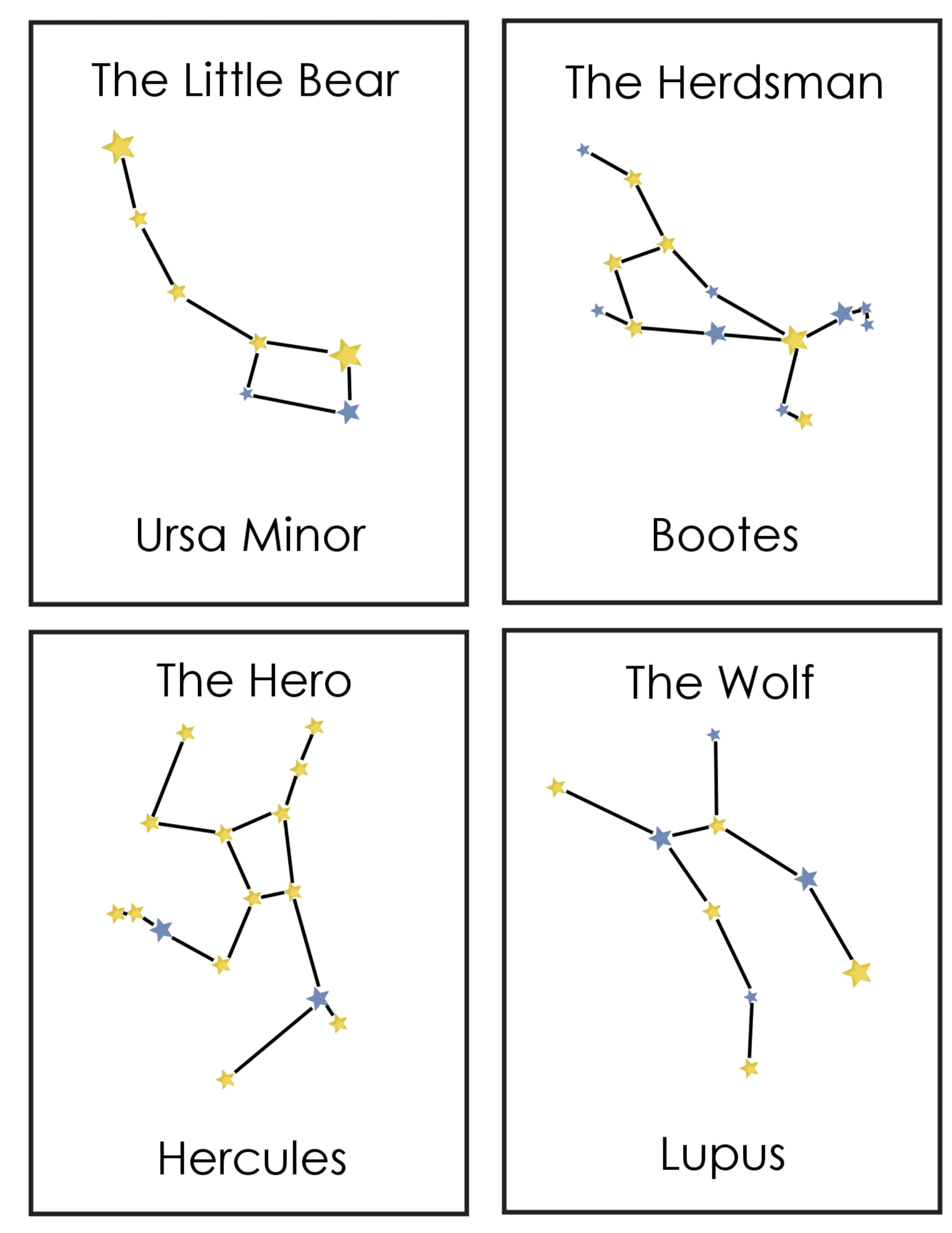 Printable Constellations For Preschoolers Printable Constellations For Preschoolers