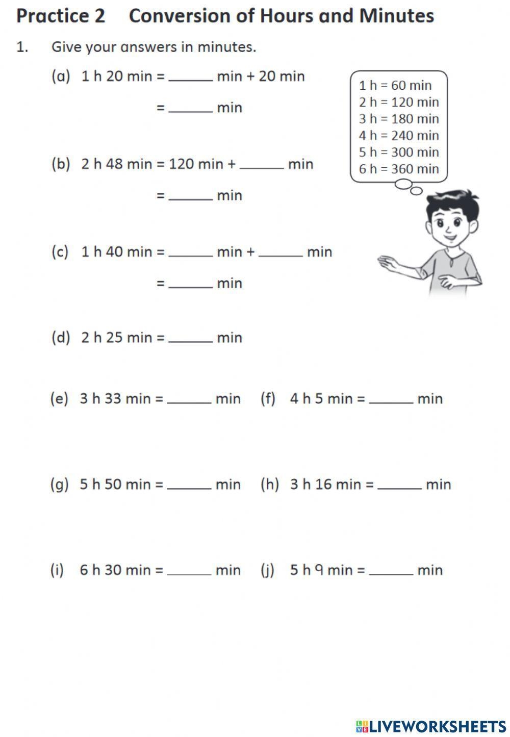 Conversion Of Time Worksheet Live Worksheets Worksheets Library