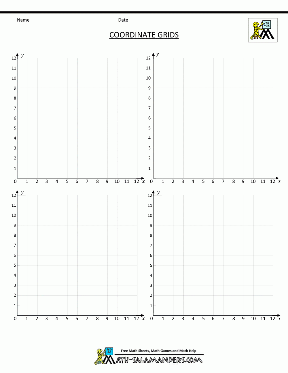 Coordinate Plane Grid