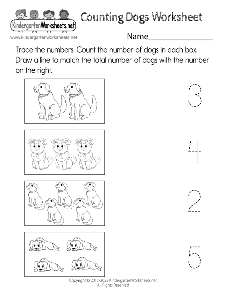 Counting Dogs Worksheet Free Printable Digital U0026 PDF