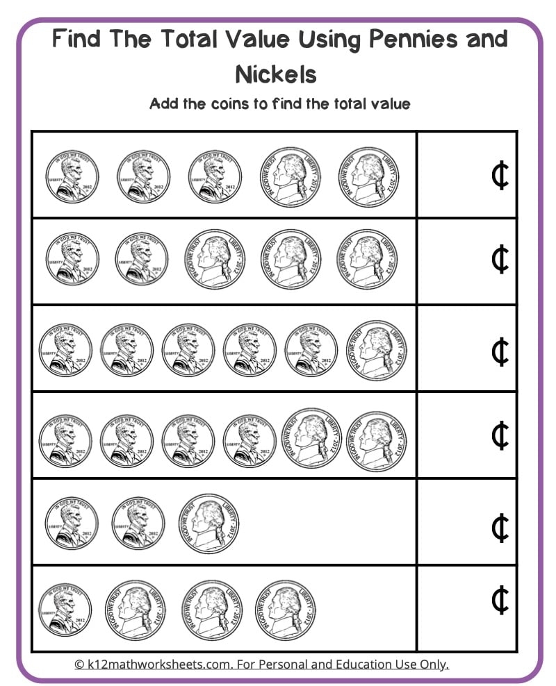 Counting Money Worksheets Counting Money Worksheets