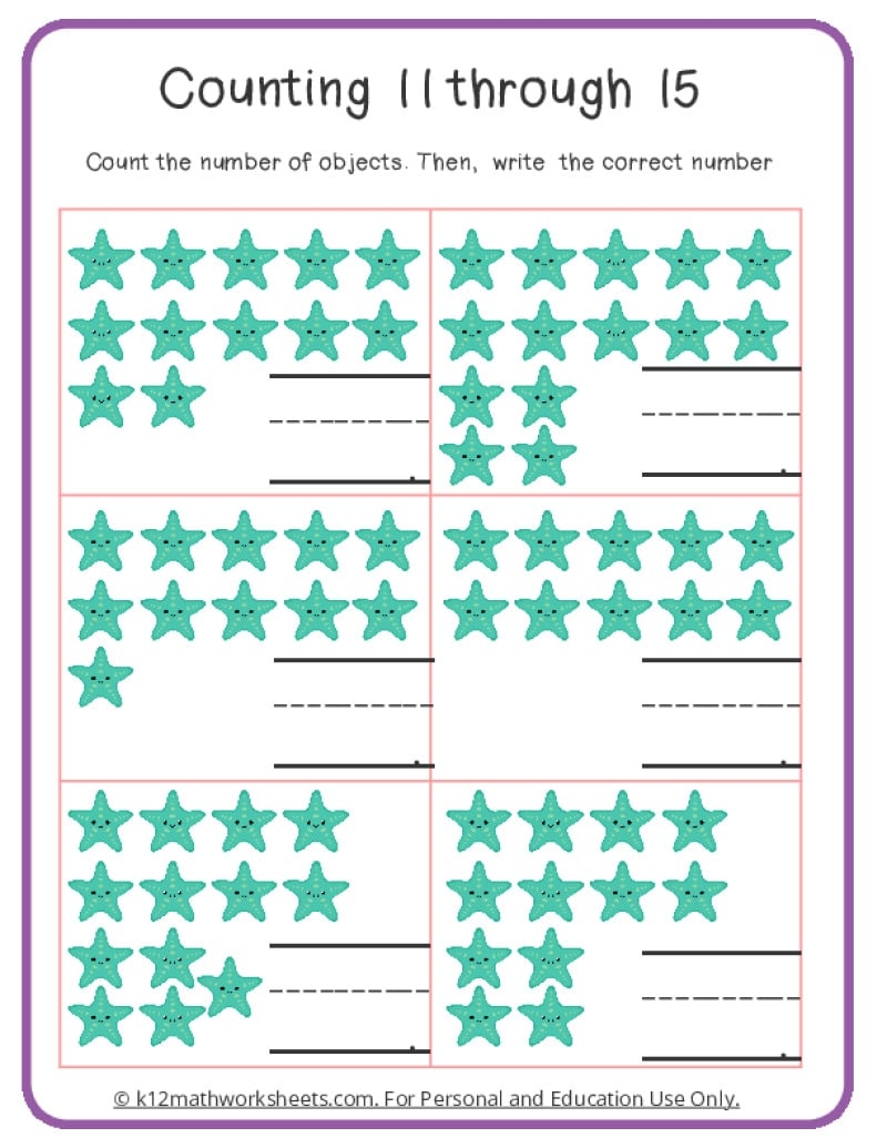 Counting Worksheets K12MathWorksheets Counting Worksheets K12MathWorksheets