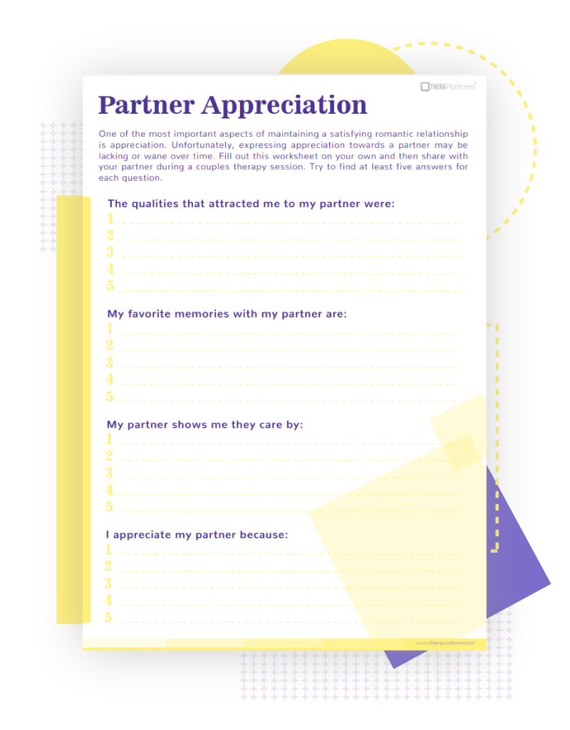 Couples Therapy Worksheets