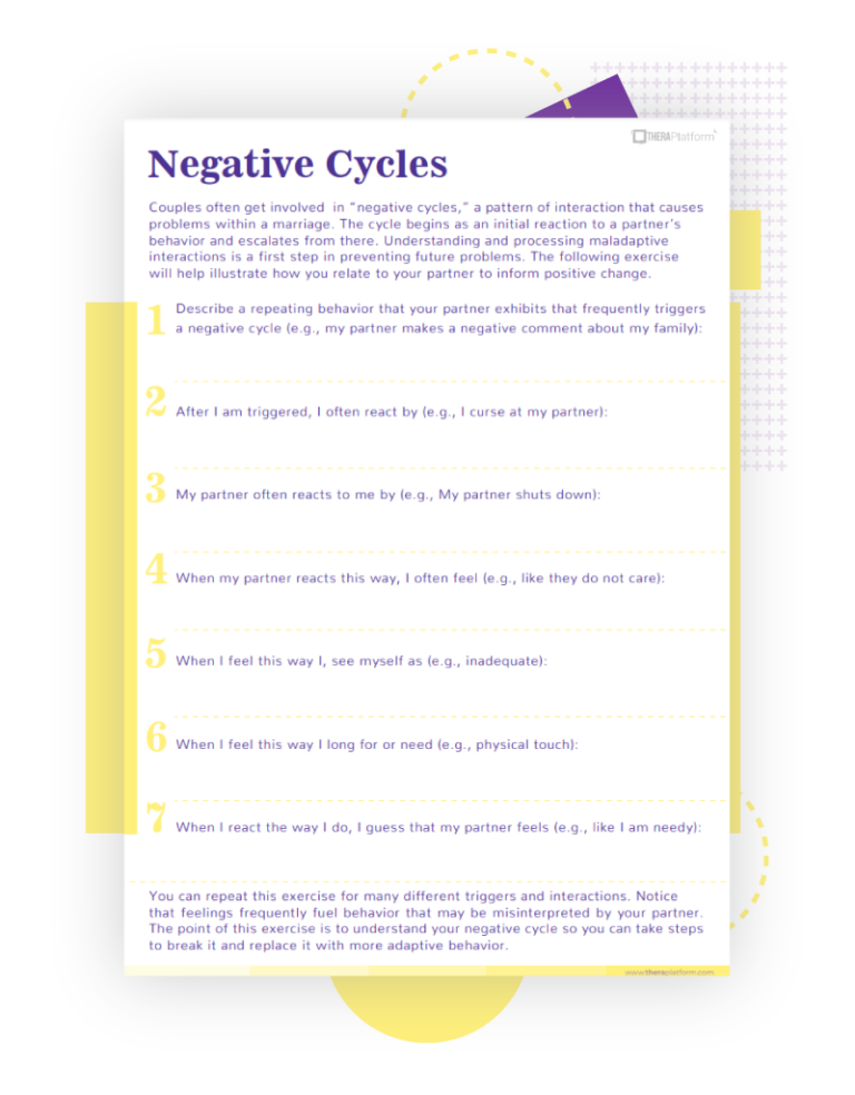 Couples Therapy Worksheets