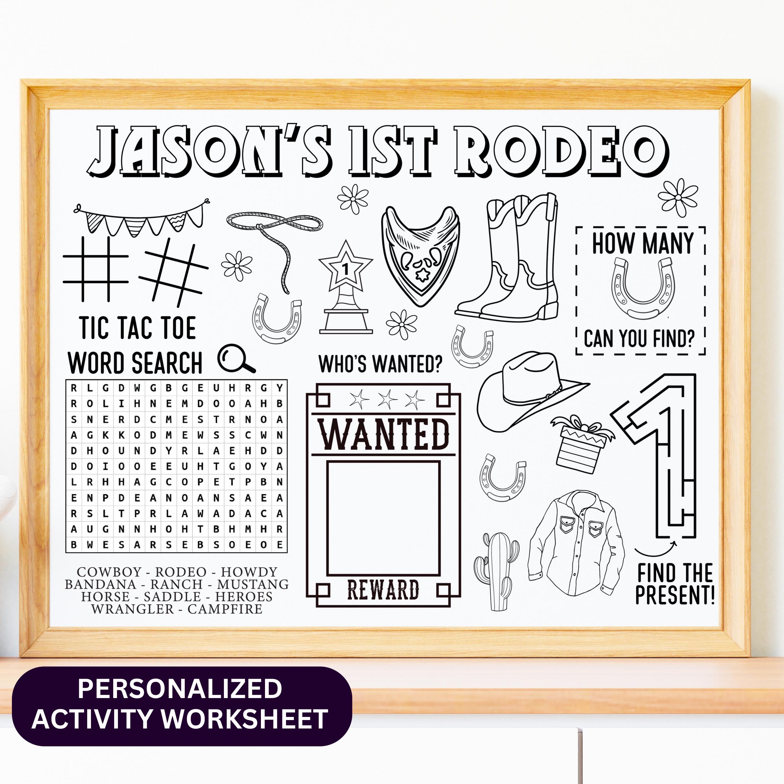 Cowboy Party Activity Sheet First Rodeo Party Favor Cowgirl Coloring Page Western Birthday Party Placemat Kids Wild West Fun Etsy Cowboy Party Activity Sheet First Rodeo Party Favor Cowgirl Coloring Page Western Birthday Party Placemat Kids Wild West Fun Etsy