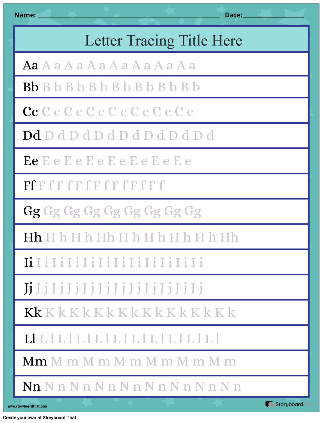 Create Custom Letter Tracing Worksheets Free And Printable Create Custom Letter Tracing Worksheets Free And Printable