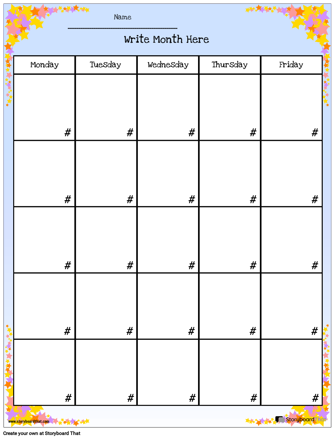 Create Printable Calendars With Storyboard That In 2025 Create Printable Calendars With Storyboard That In 2025