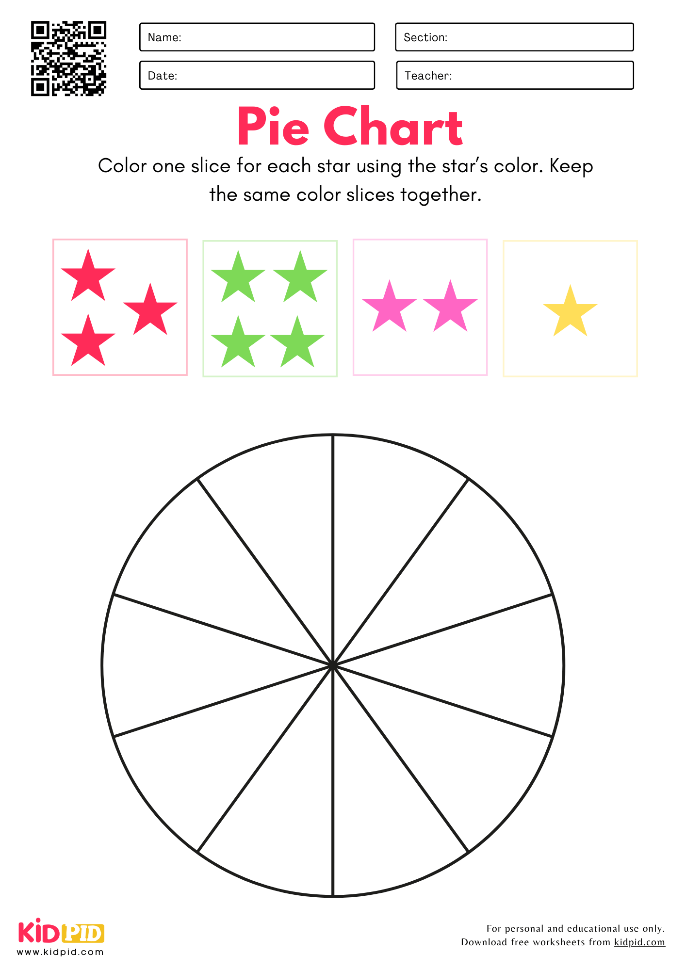 Printable Pie Charts Worksheets Printable Pie Charts Worksheets