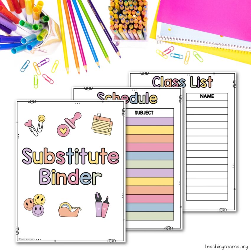 Creating The Ultimate Substitute Binder Teaching Mama