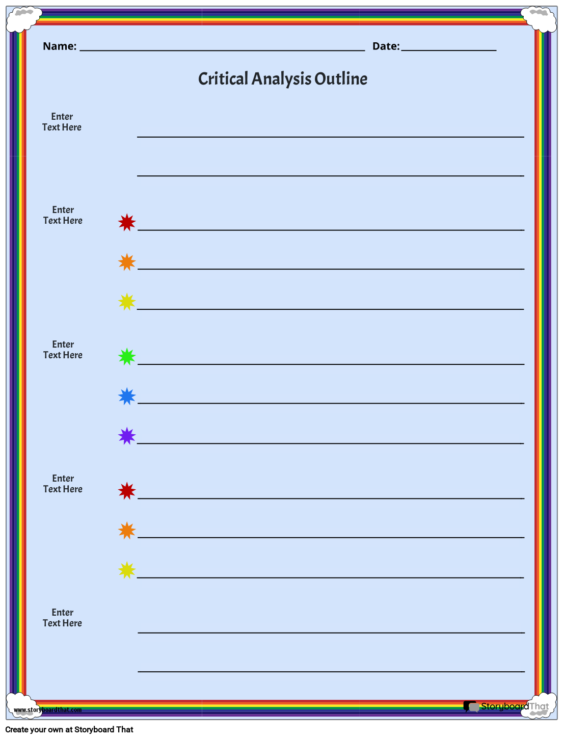 Critical Analysis Essay Outline Template StoryboardThat