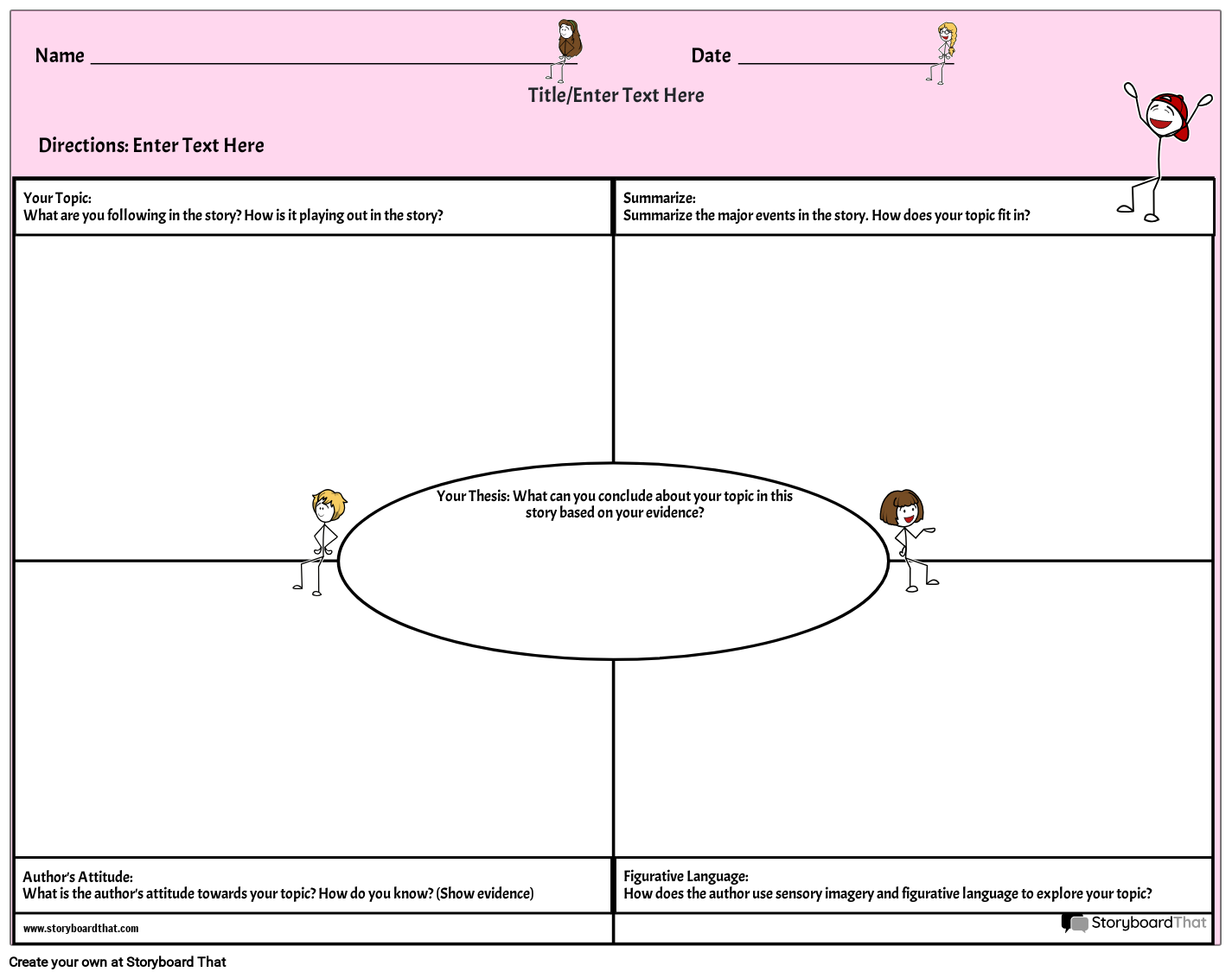 Free Printable Critical Analysis Worksheets