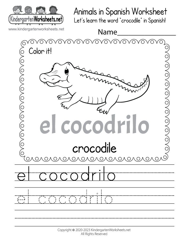 Crocodile In Spanish Worksheet Free Printable Digital PDF Crocodile In Spanish Worksheet Free Printable Digital PDF