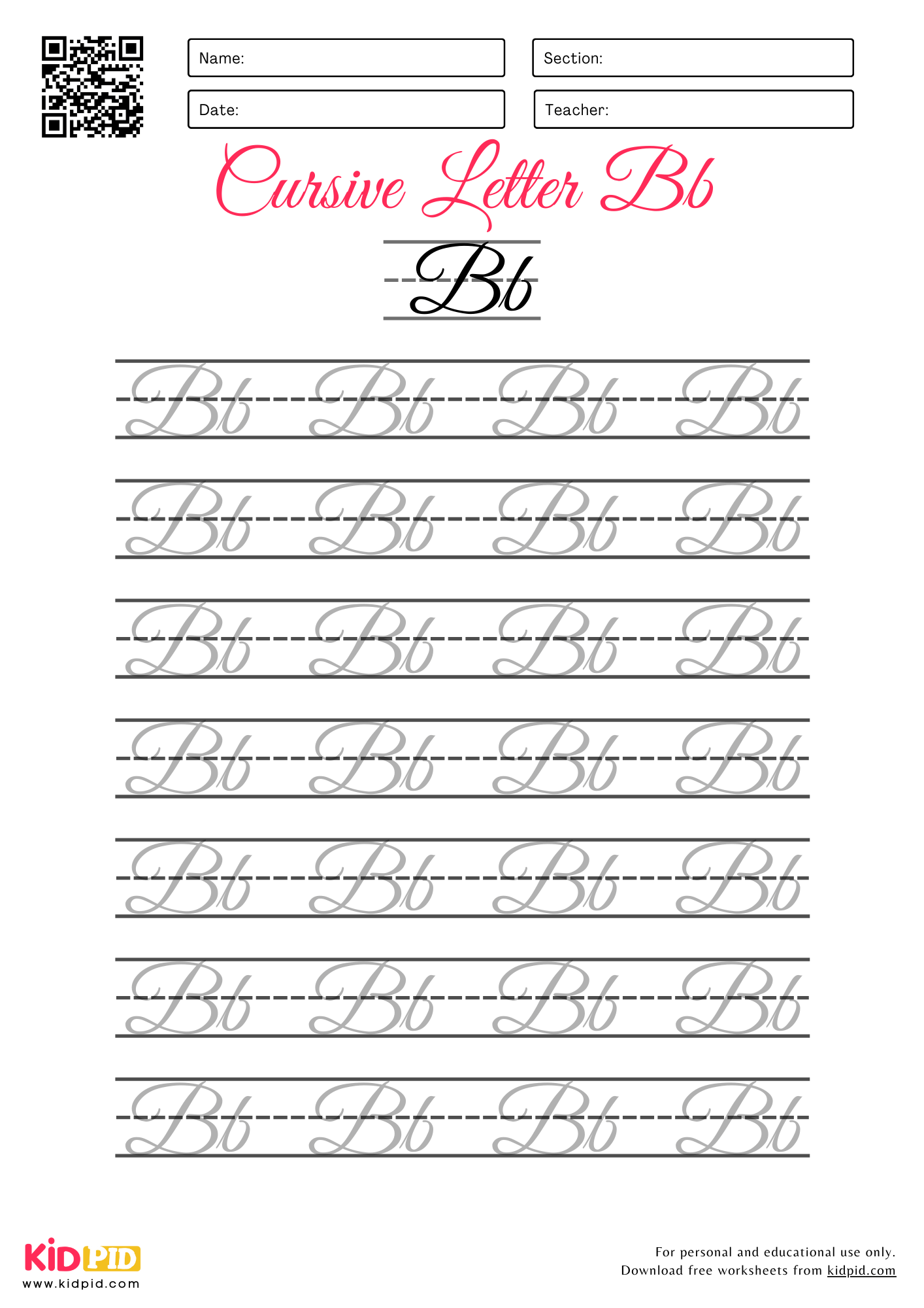 Cursive Letters Handwriting Worksheet For Grade 2 Kidpid Cursive Letters Handwriting Worksheet For Grade 2 Kidpid