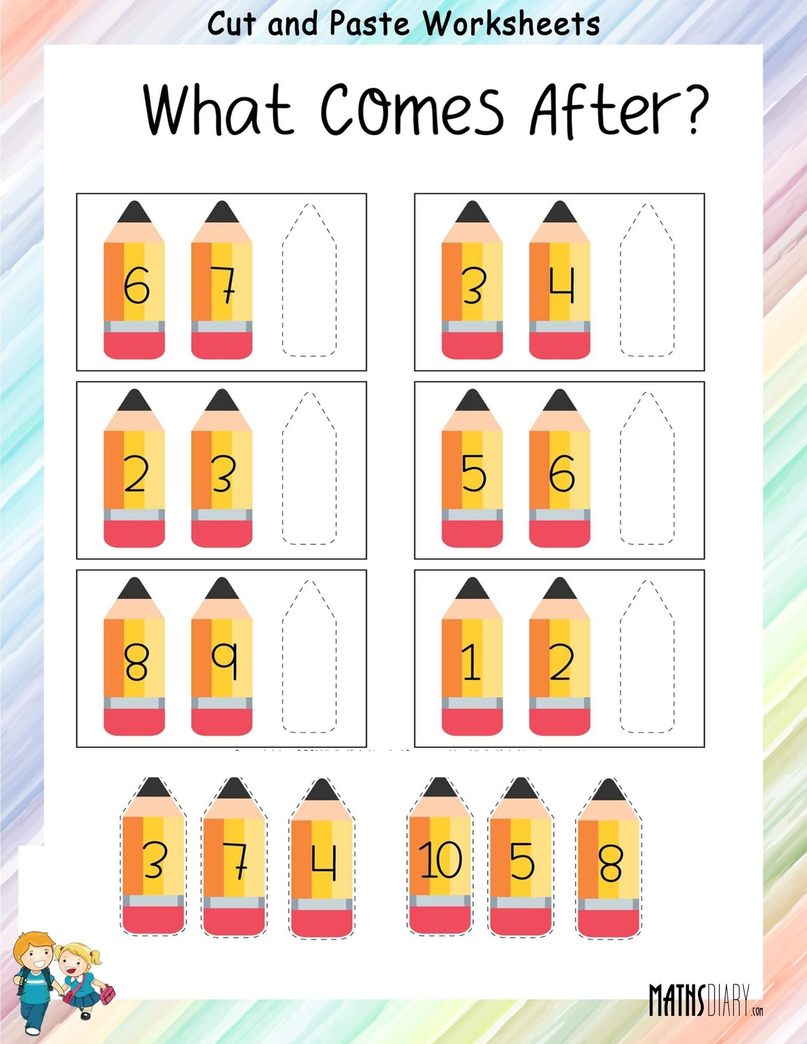Cut And Paste Mathematics Activity Worksheets Math Worksheets MathsDiary