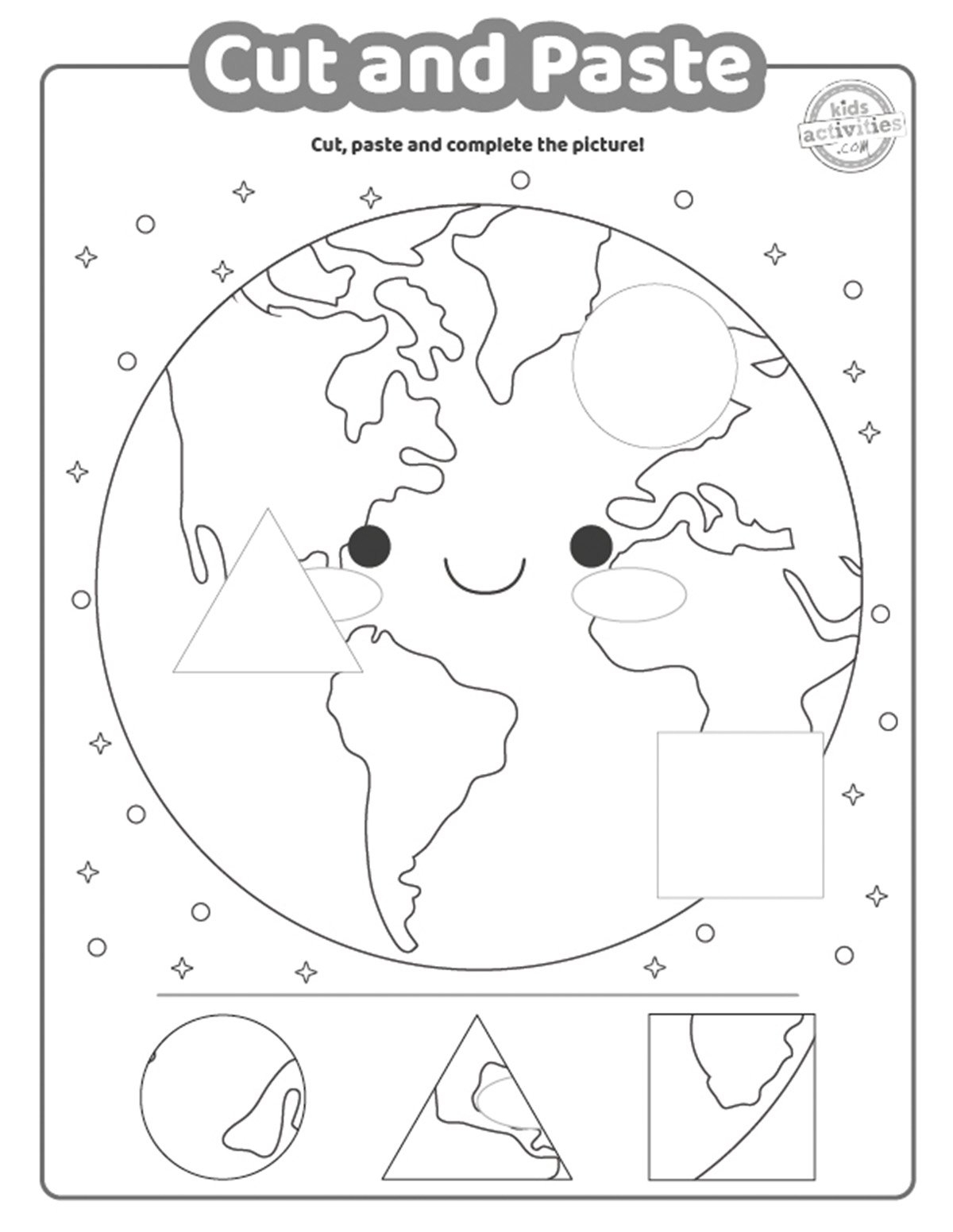 Preschool Cut Paste Printable Worksheets