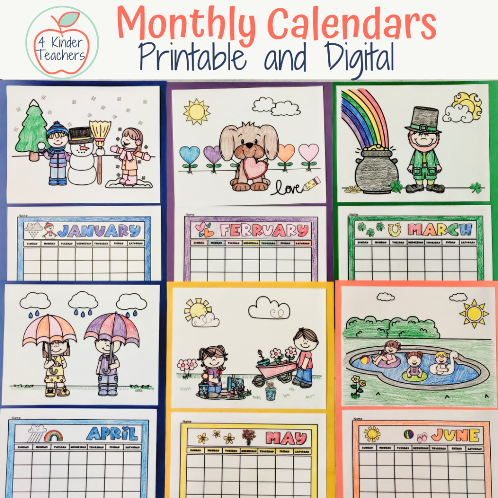 Preschool Montly Calendar Printable Preschool Montly Calendar Printable