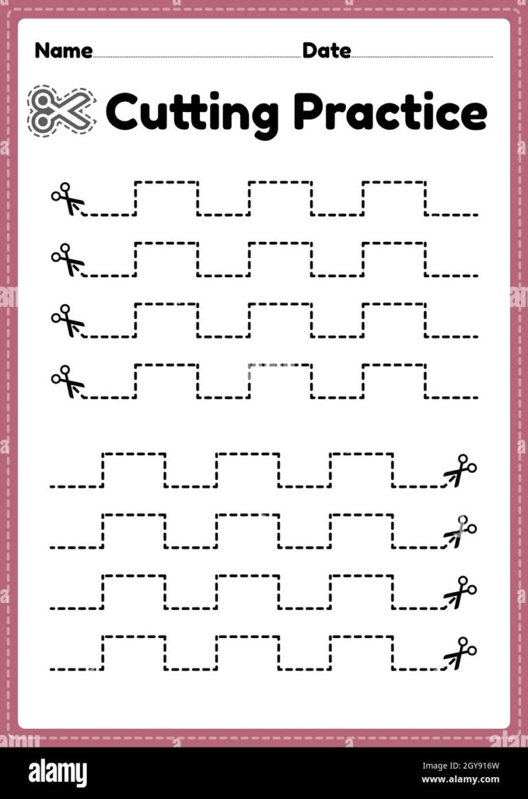 Cutting Activity Printable For Preschool And Kindergarten Kids To 
