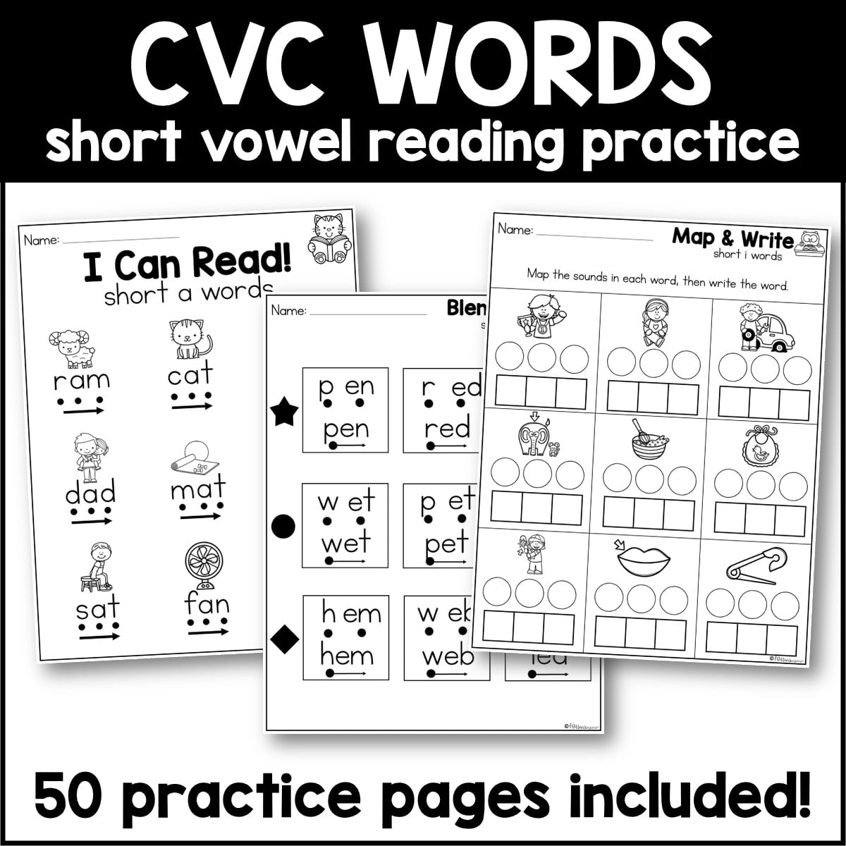 Short I Words Worksheet Kindergarten