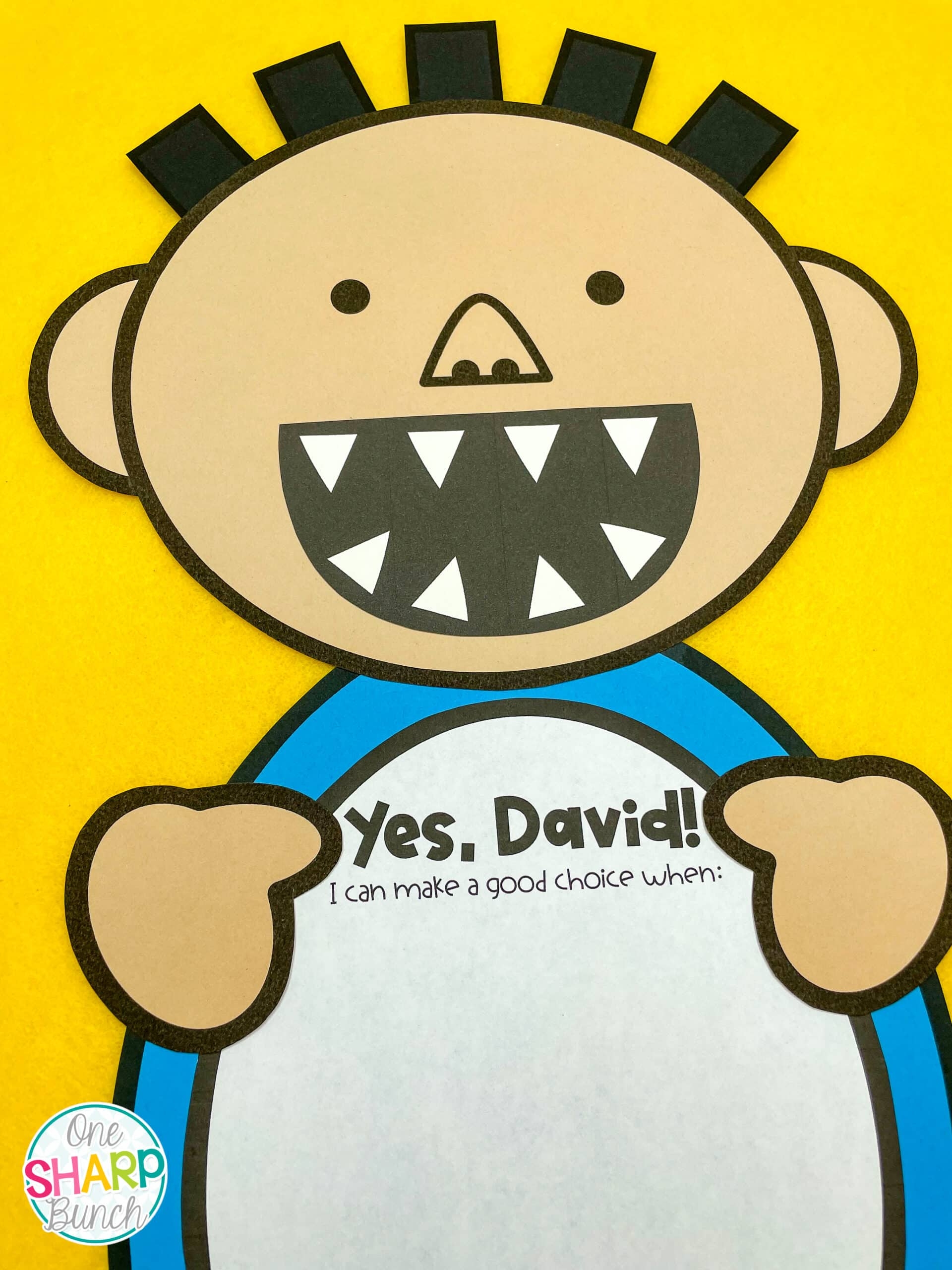 David Goes To School Activities And Craft One Sharp Bunch David Goes To School Activities And Craft One Sharp Bunch