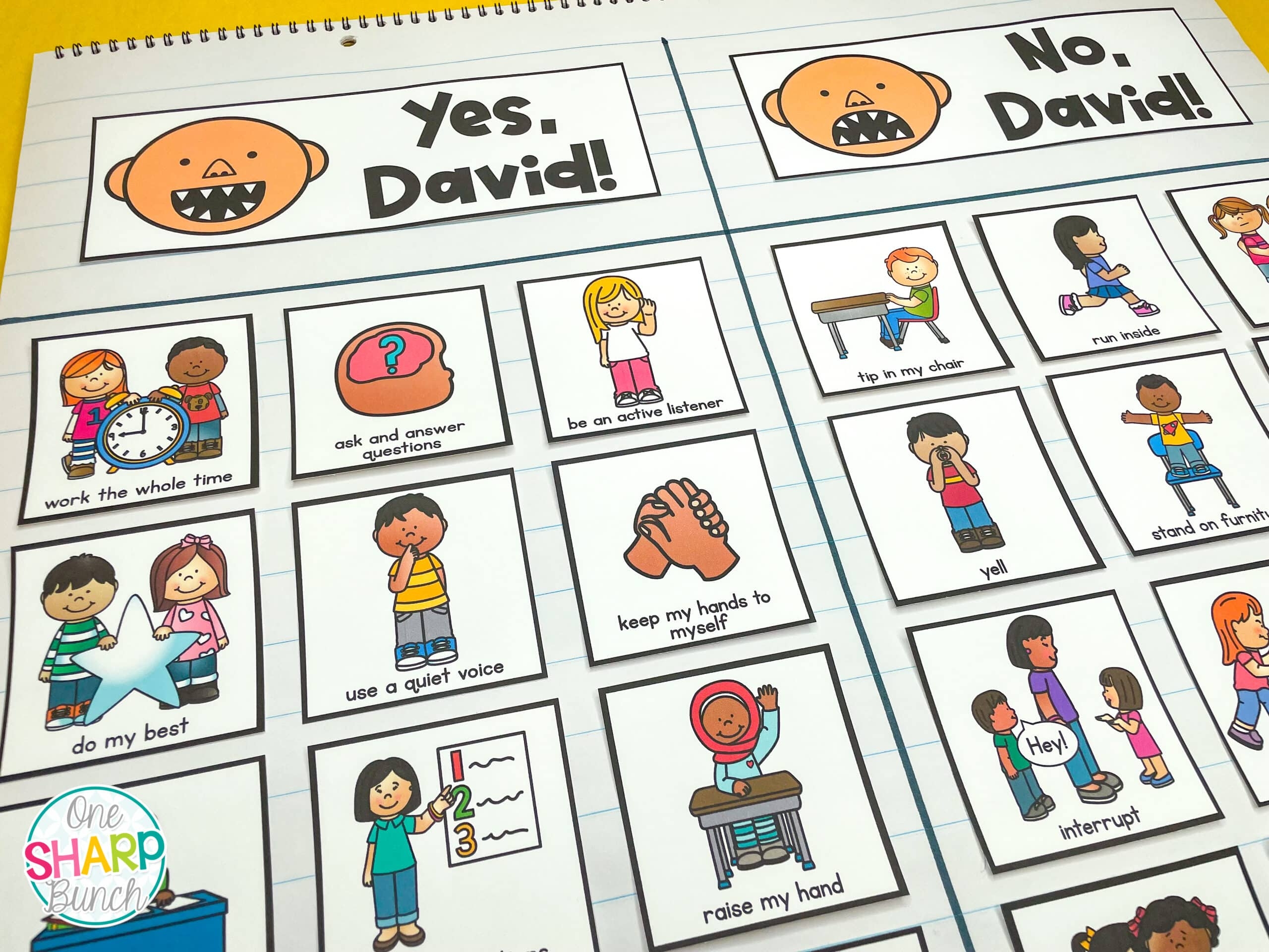 David Goes To School Activities And Craft One Sharp Bunch David Goes To School Activities And Craft One Sharp Bunch
