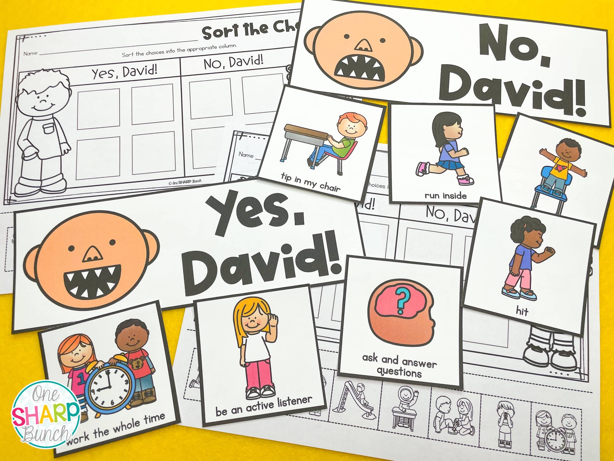 David Goes To School Activities And Craft One Sharp Bunch David Goes To School Activities And Craft One Sharp Bunch