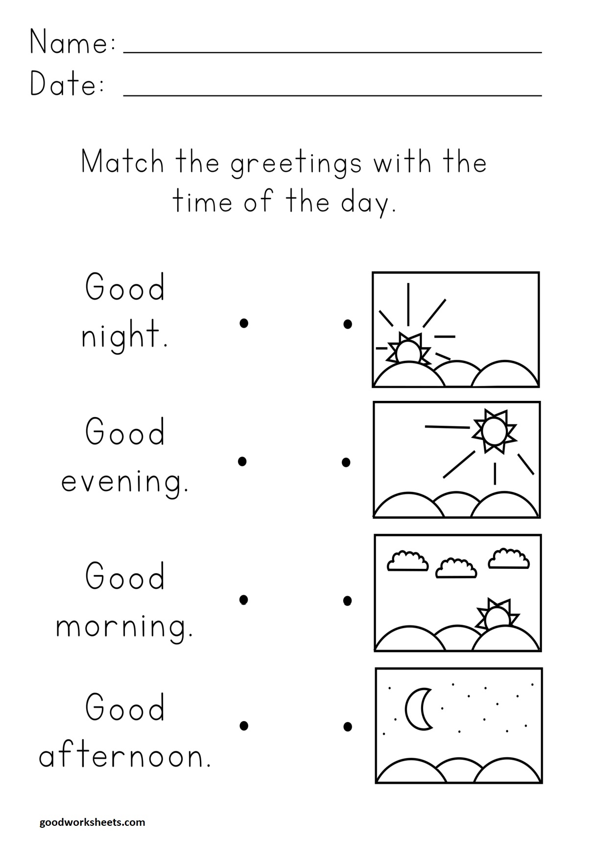 Day And Night Worksheet For Kindergarten Worksheets Library