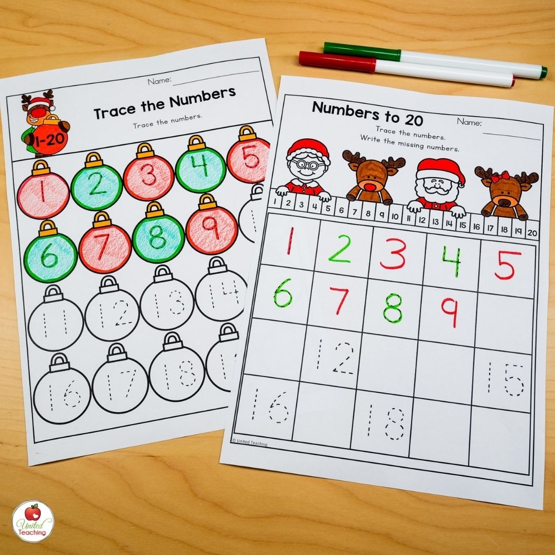Christmas Maths Worksheets Kindergarten Christmas Maths Worksheets Kindergarten