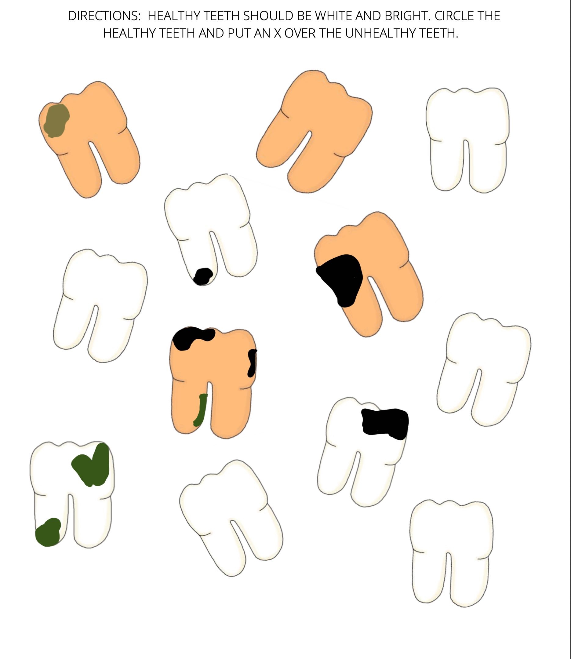 Teeth Printable Worksheets