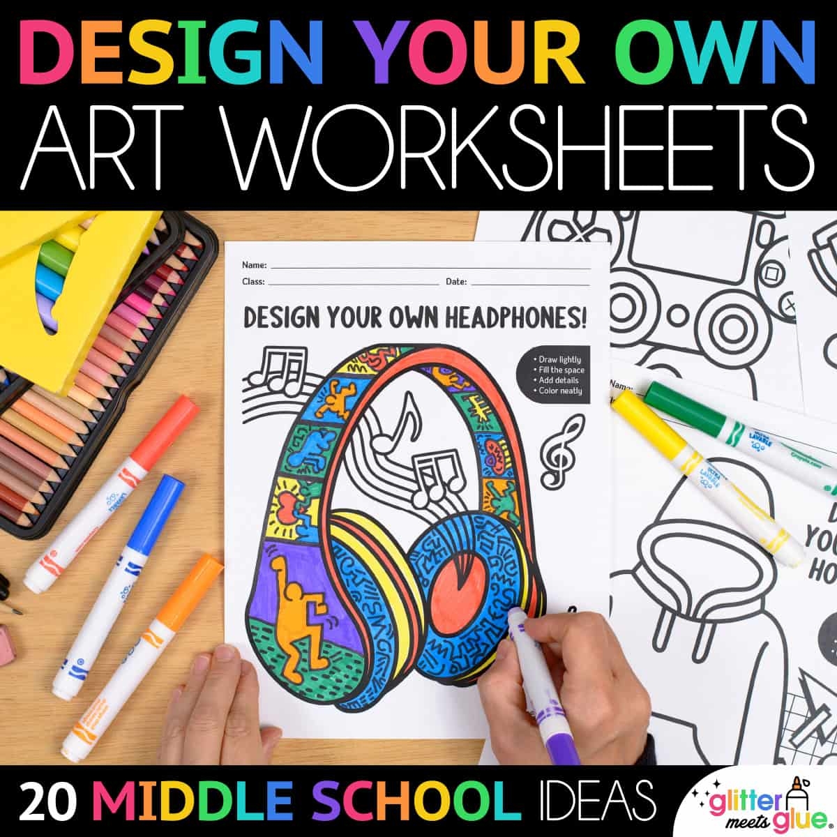 Design Your Own Middle School Art Worksheets Art Sub Plans Design Your Own Middle School Art Worksheets Art Sub Plans