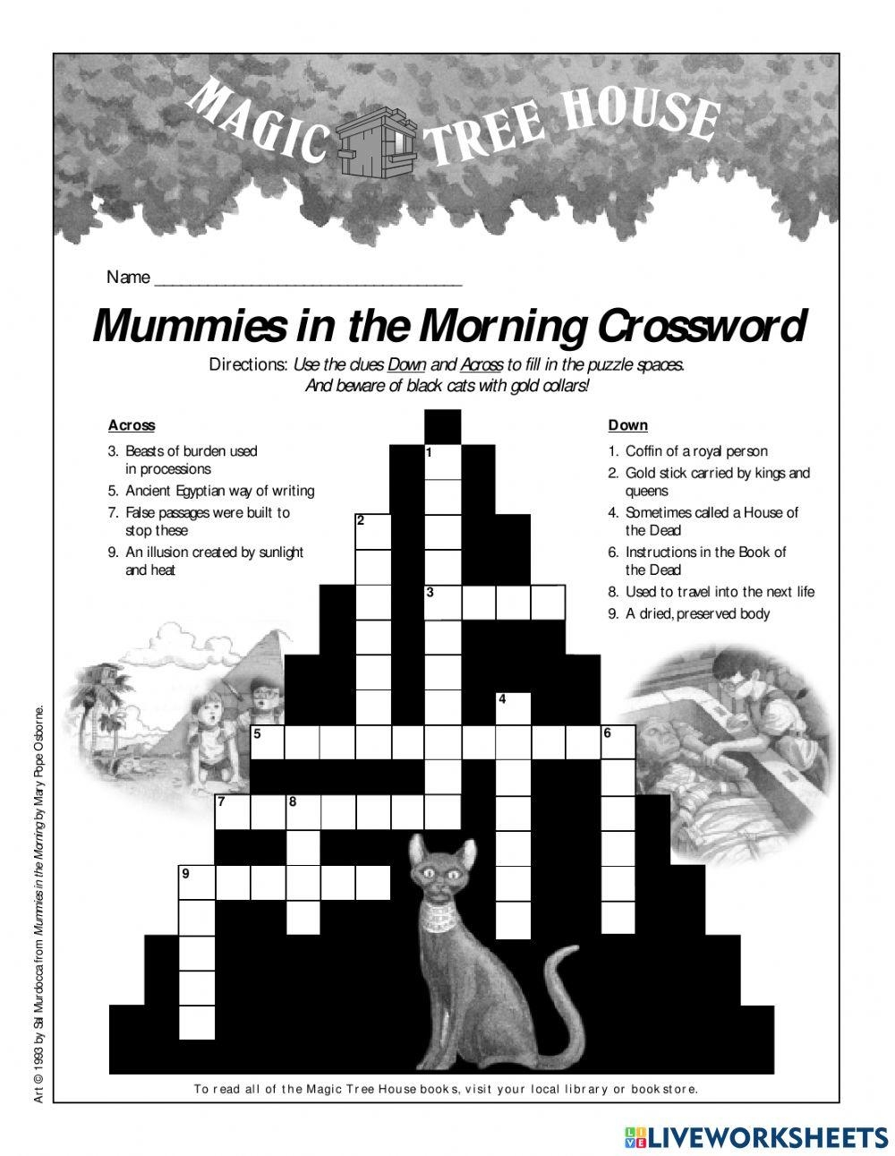 Differentiated Reading Comprehension For Magic Tree House Mummies Worksheets Library