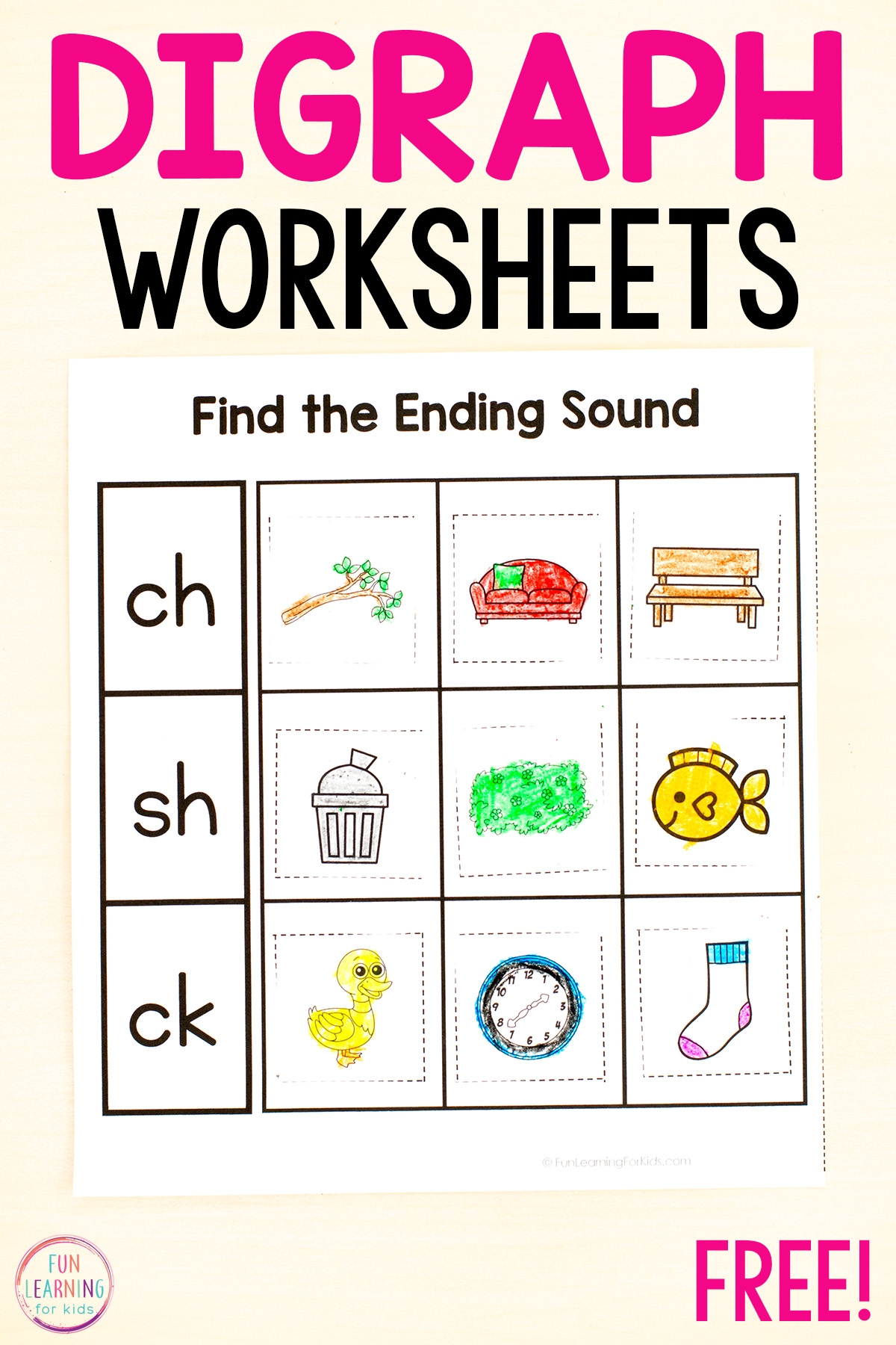 Free Ending Sound Worksheets For Kindergarten Free Ending Sound Worksheets For Kindergarten