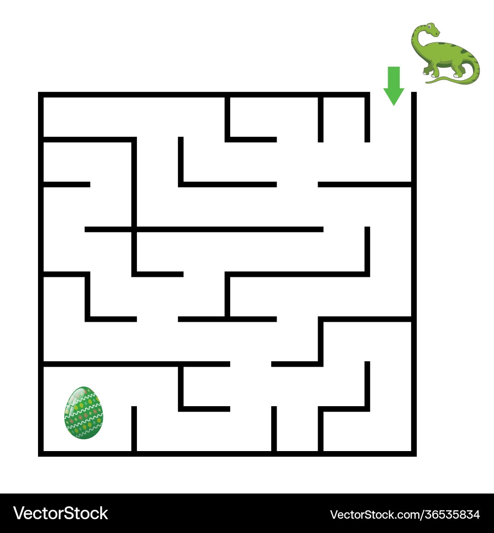 Dinosaur Mazes For Kids Maze Games Worksheet Vector Image Dinosaur Mazes For Kids Maze Games Worksheet Vector Image