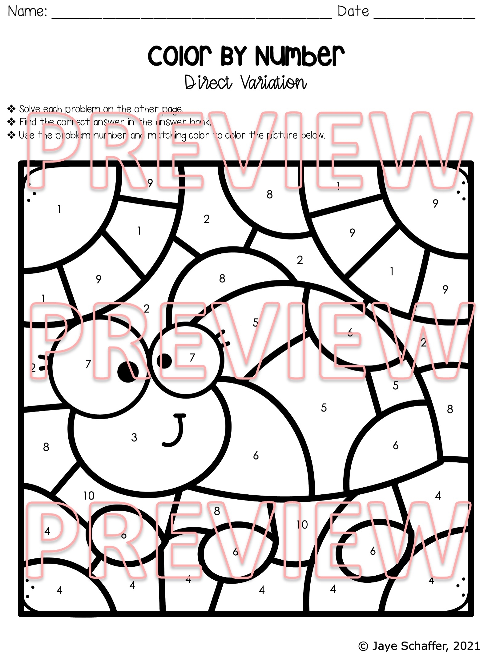 Free Printable Worksheets Direct Variation Pdf Free Printable Worksheets Direct Variation Pdf