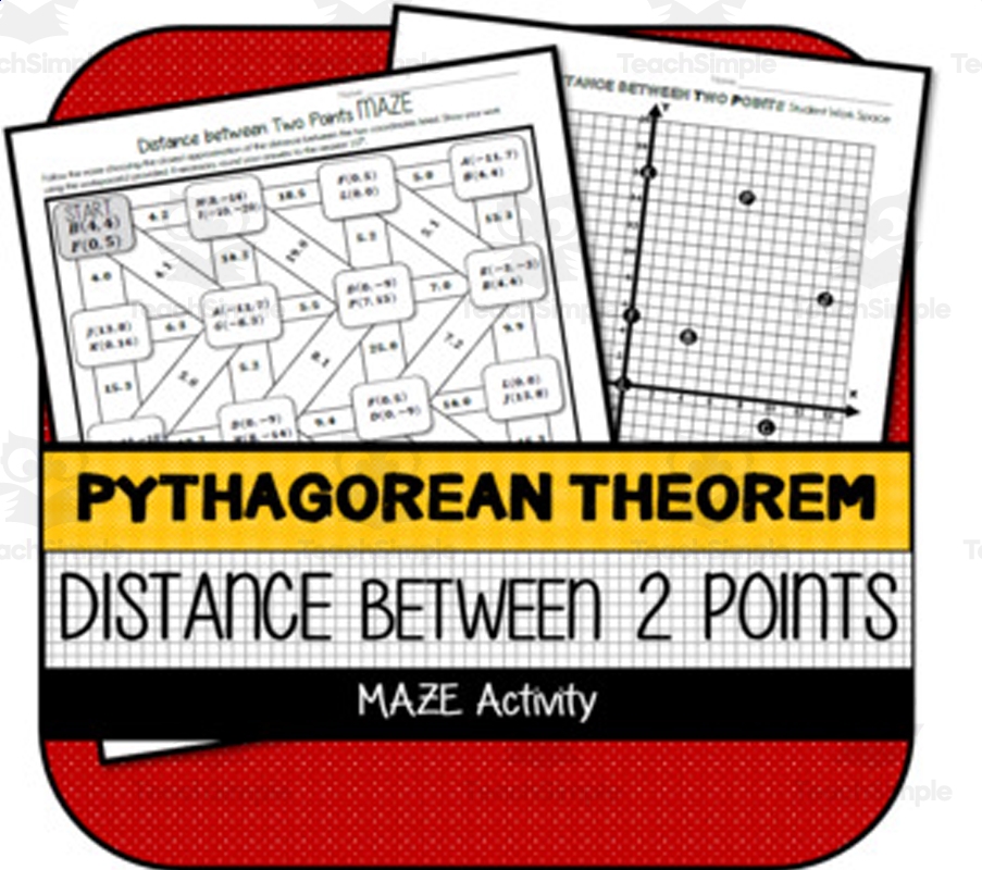 The Distance Formula Worksheet Maze The Distance Formula Worksheet Maze