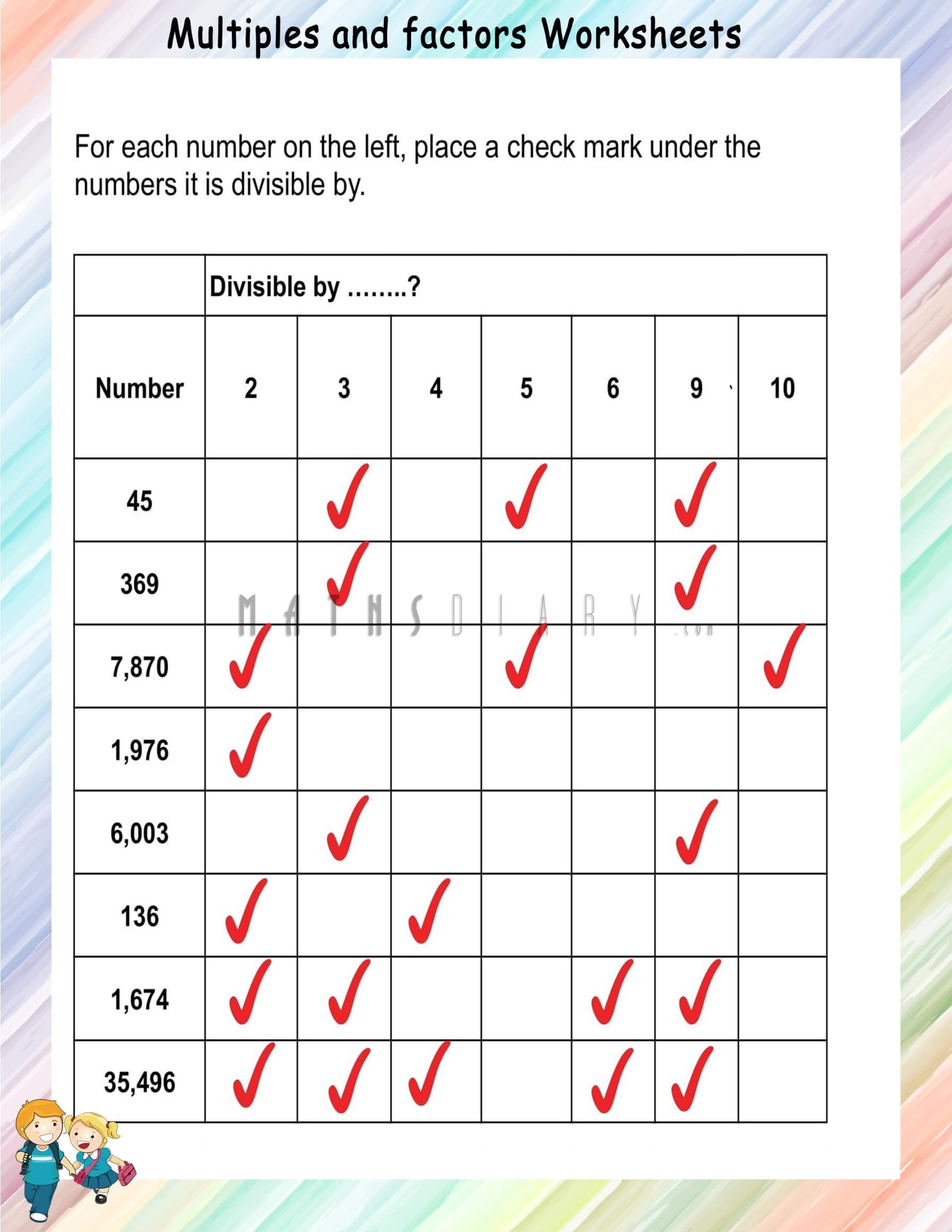 Divisibility Rules Worksheets Math Worksheets MathsDiary Worksheets Library Divisibility Rules Worksheets Math Worksheets MathsDiary Worksheets Library