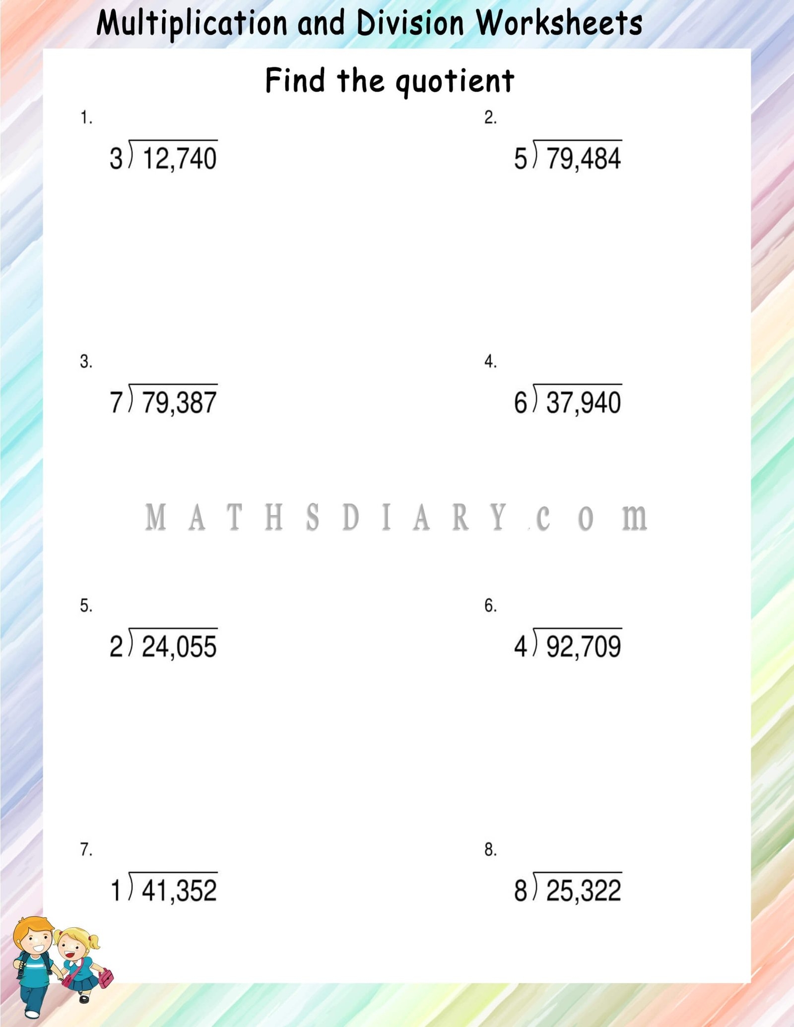 Division By 1 digit Number With Remainder Worksheets Math Worksheets MathsDiary Division By 1 digit Number With Remainder Worksheets Math Worksheets MathsDiary