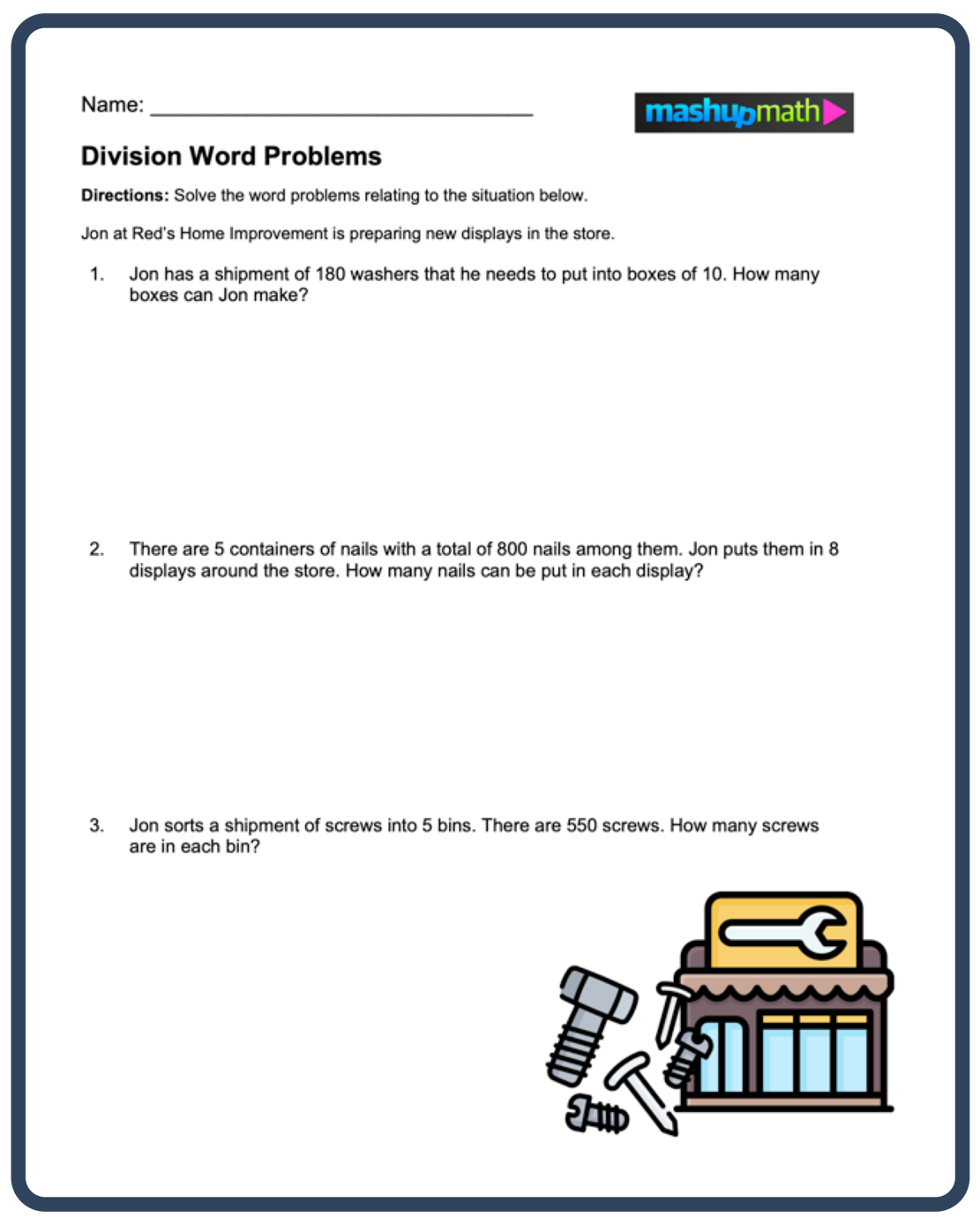 Printable Fifth Grade Division Worksheets Printable Fifth Grade Division Worksheets