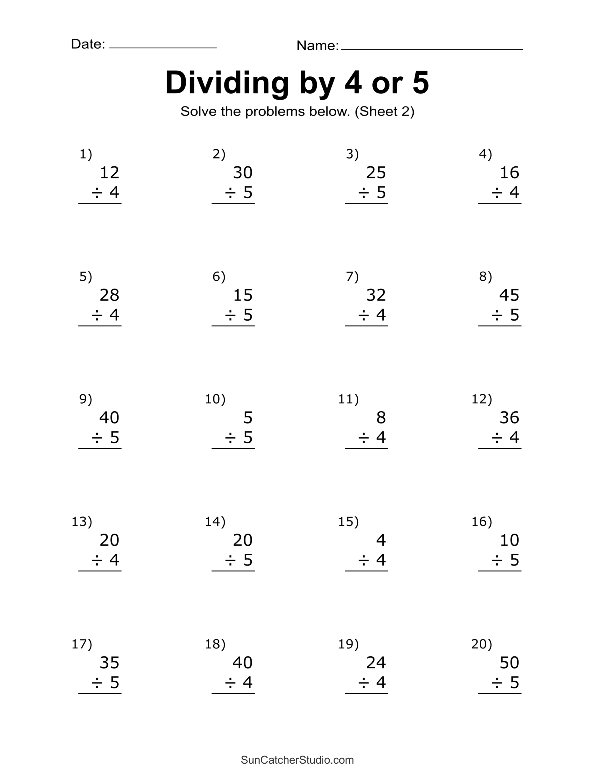 Division Worksheets U0026 Problems Free Printable Math Drills Free Printables Monograms Design Tools Patterns U0026 DIY Projects Division Worksheets U0026 Problems Free Printable Math Drills Free Printables Monograms Design Tools Patterns U0026 DIY Projects