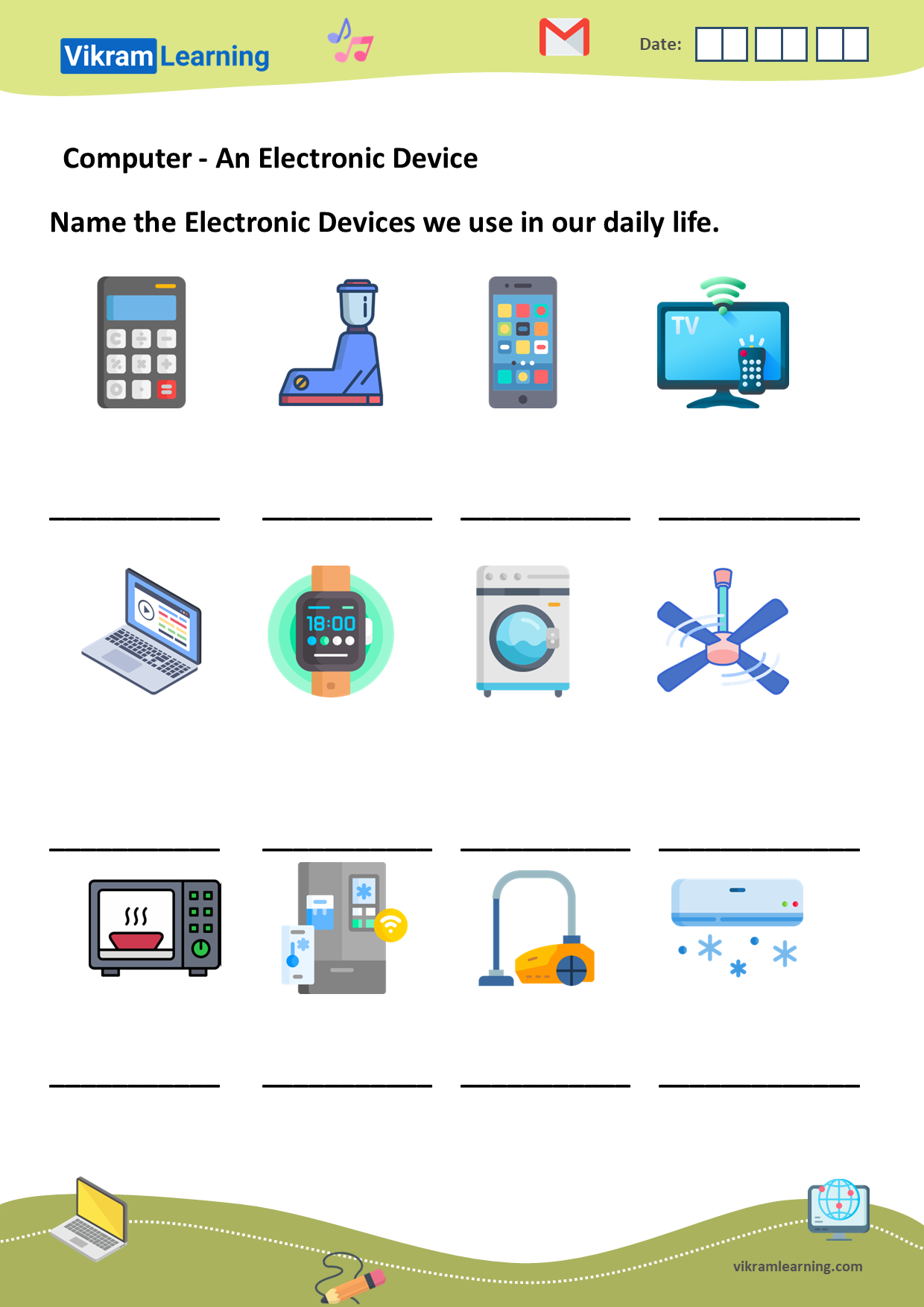 Free Technology Worksheets For Kindergarten