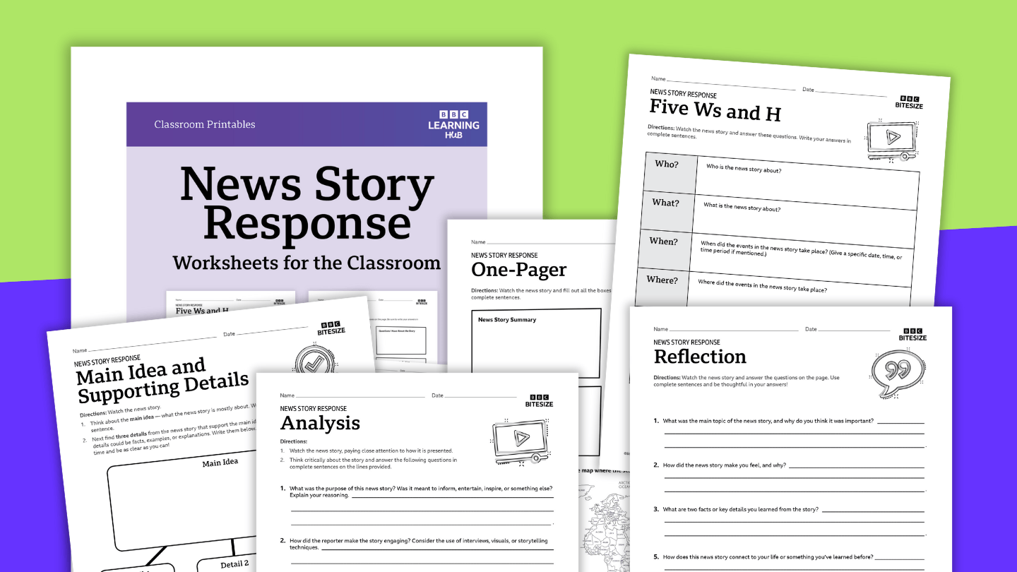 Download Our Free News Story Worksheet Bundle BBC Learning Hub Download Our Free News Story Worksheet Bundle BBC Learning Hub