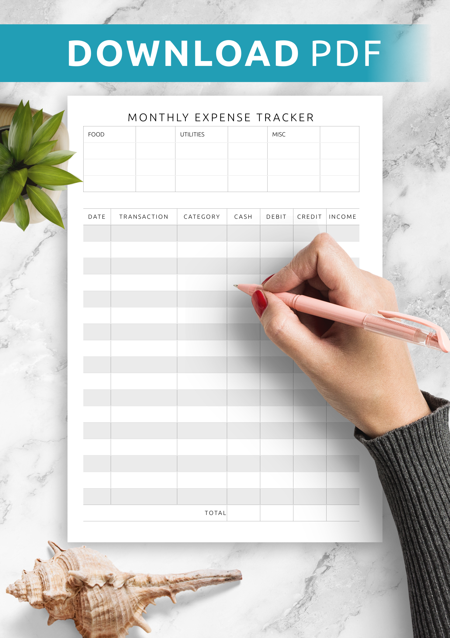 Printable Income Expense Worksheet