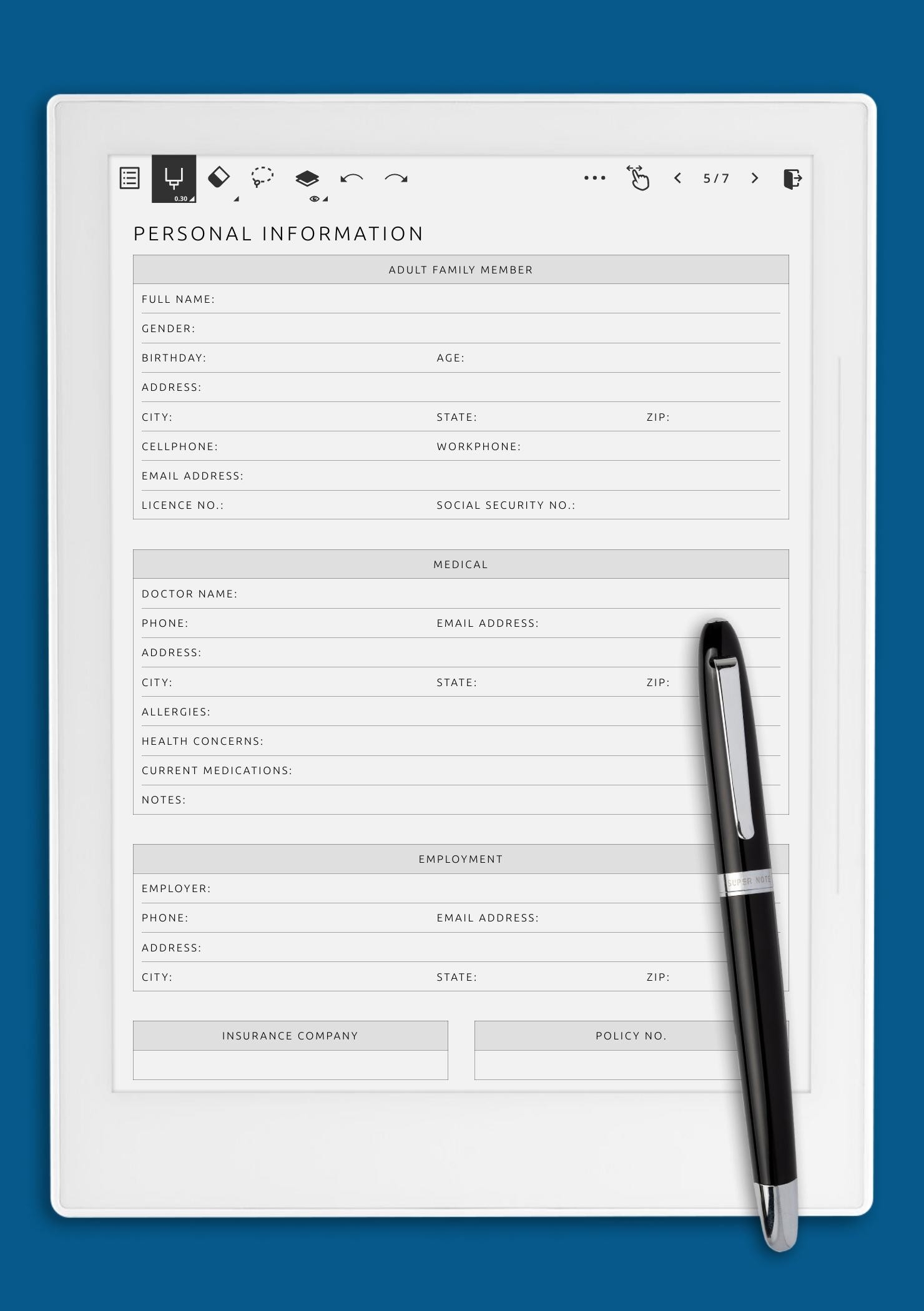 Personal Information Worksheet Spanish Printable