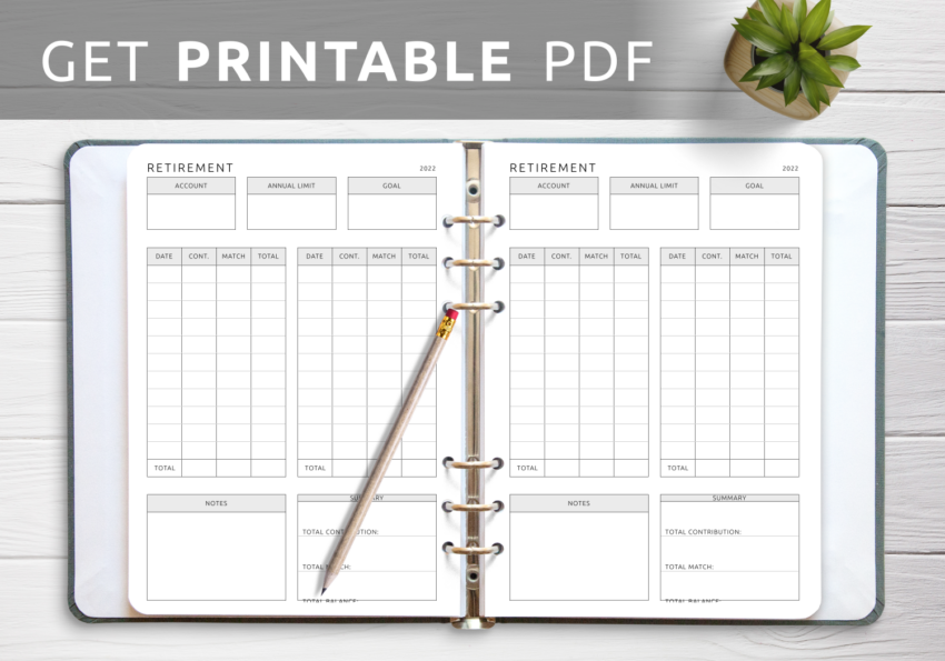 Download Printable Simple Retirement Plan Template PDF