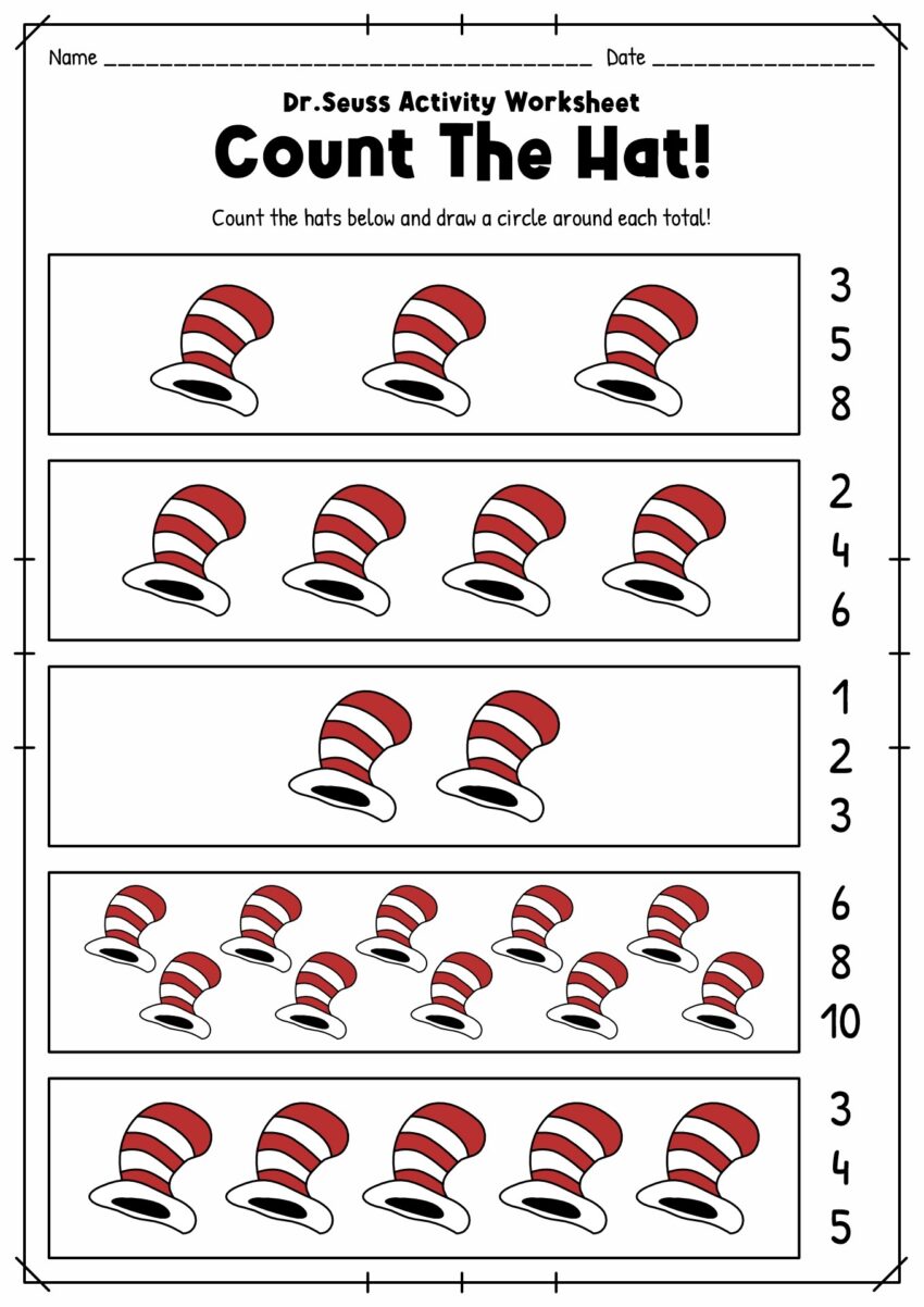 Dr Seuss Worksheets For Preschool